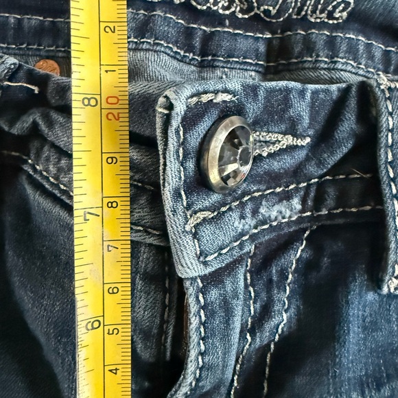 Miss Me Womens Blue Coin Pocket Medium Wash Mid-Rise Skinny Jeans Size 28 - Picture 9 of 16